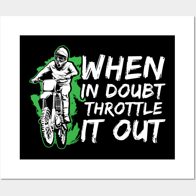 Motocross Dirt Bike Biking Wall Art by KAWAIITEE